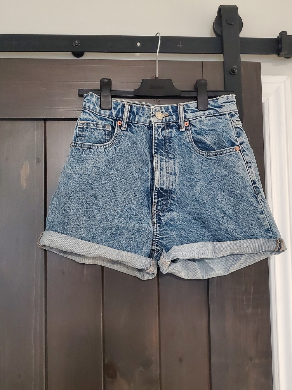 Zara High-Waist Jean Shorts